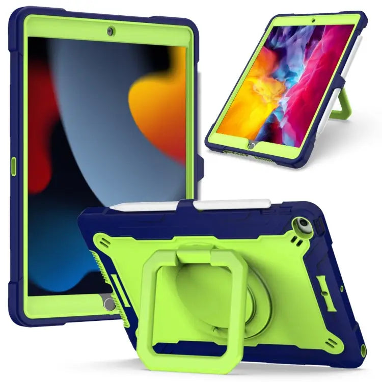 Contrast Color Shockproof Robot Silicone + PC Case with Wristband Holder For iPad 10.2 2021 / 2020 / 2019 For iPad Air