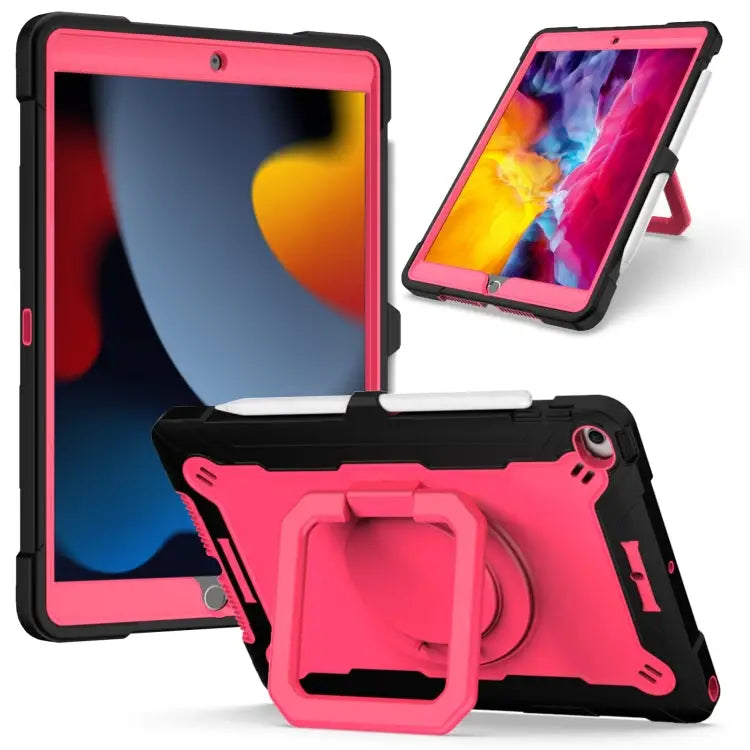 Contrast Color Shockproof Robot Silicone + PC Case with Wristband Holder For iPad 10.2 2021 / 2020 / 2019 For iPad Air