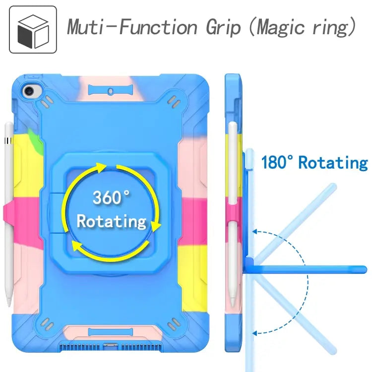 Contrast Color Shockproof Robot Silicone + PC Case with Wristband Holder For iPad 10.2 2021 / 2020 / 2019 For iPad Air