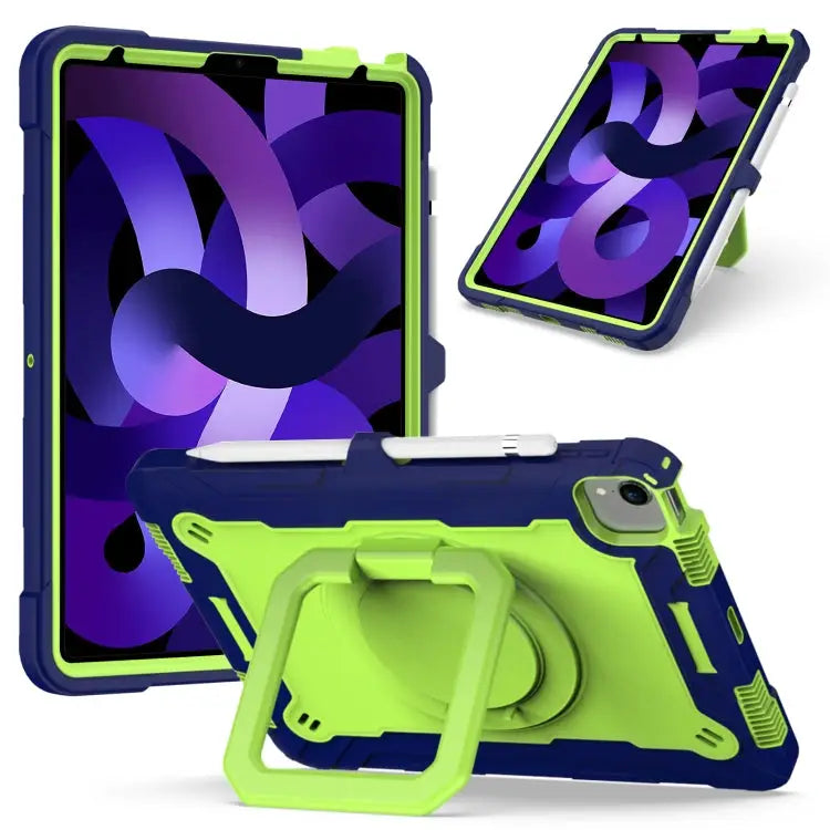 Contrast Color Shockproof Robot Silicone + PC Case with Wristband Holder For iPad 10.2 2021 / 2020 / 2019 For iPad Air