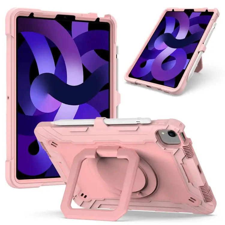Contrast Color Shockproof Robot Silicone + PC Case with Wristband Holder For iPad 10.2 2021 / 2020 / 2019 For iPad Air