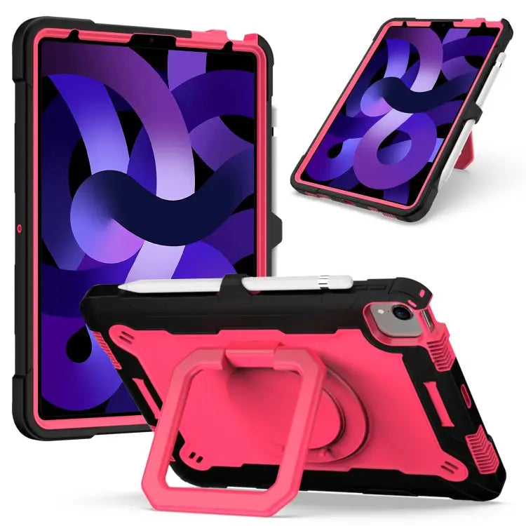 Contrast Color Shockproof Robot Silicone + PC Case with Wristband Holder For iPad 10.2 2021 / 2020 / 2019 For iPad Air