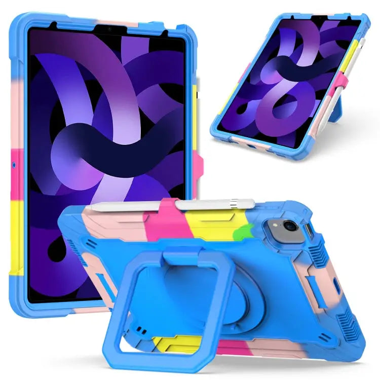 Contrast Color Shockproof Robot Silicone + PC Case with Wristband Holder For iPad 10.2 2021 / 2020 / 2019 For iPad Air