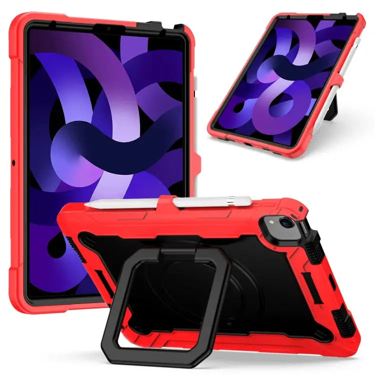 Contrast Color Shockproof Robot Silicone + PC Case with Wristband Holder For iPad 10.2 2021 / 2020 / 2019 For iPad Air