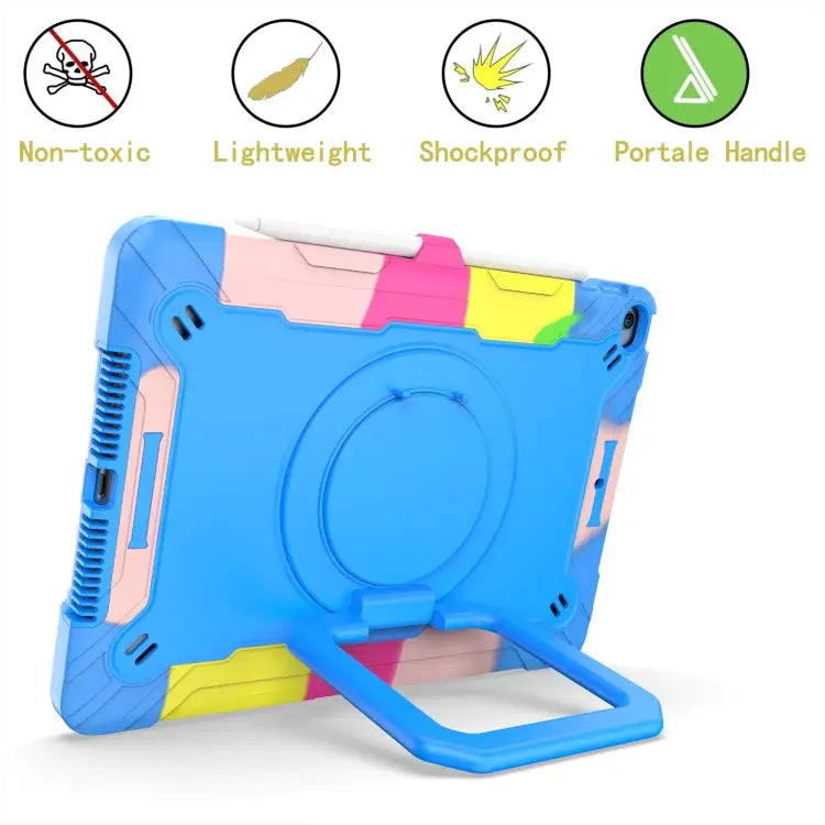Contrast Color Shockproof Robot Silicone + PC Case with Wristband Holder For iPad 10.2 2021 / 2020 / 2019 For iPad Air