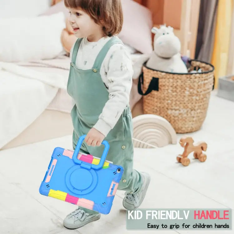 Contrast Color Shockproof Robot Silicone + PC Case with Wristband Holder For iPad 10.2 2021 / 2020 / 2019 For iPad Air