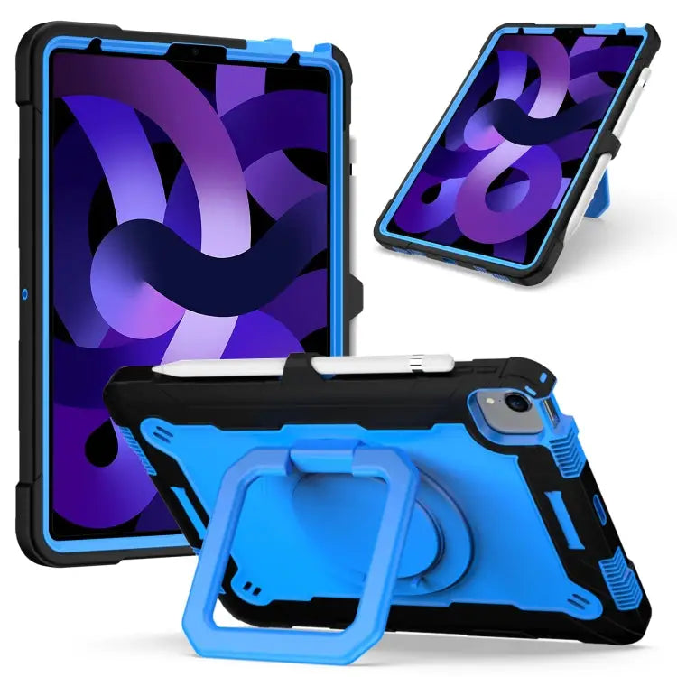 Contrast Color Shockproof Robot Silicone + PC Case with Wristband Holder For iPad 10.2 2021 / 2020 / 2019 For iPad Air