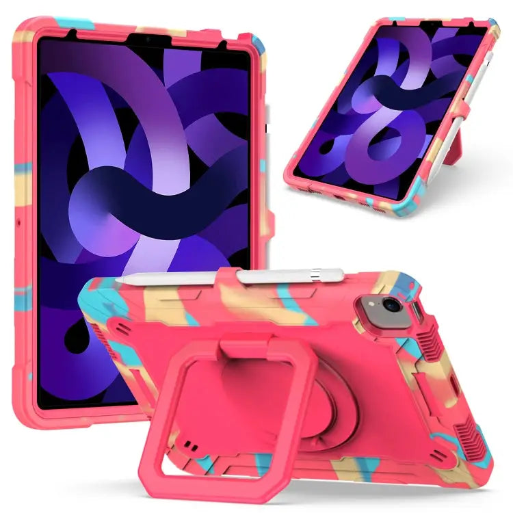 Contrast Color Shockproof Robot Silicone + PC Case with Wristband Holder For iPad 10.2 2021 / 2020 / 2019 For iPad Air