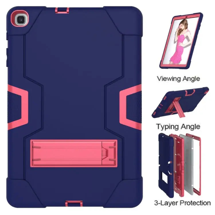 Contrast Color Silicone + PC Combination Case with Holder For Galaxy Tab A 10.1 (2019) T510 For Galaxy Tab S5e T720