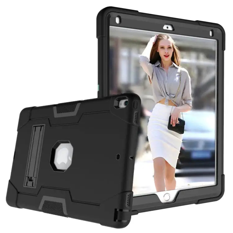 Contrast Color Silicone + PC Combination Case with Holder For Galaxy Tab A 10.5 T590 For Galaxy Tab S4 10.5 T830
