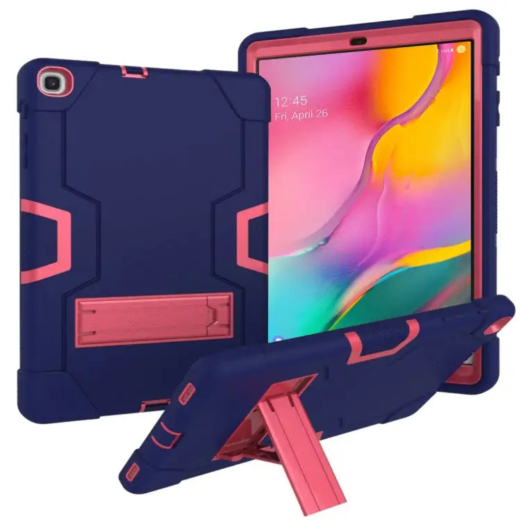 Contrast Color Silicone + PC Combination Case with Holder For Galaxy Tab A 10.1 (2019) T510 For Galaxy Tab S5e T720