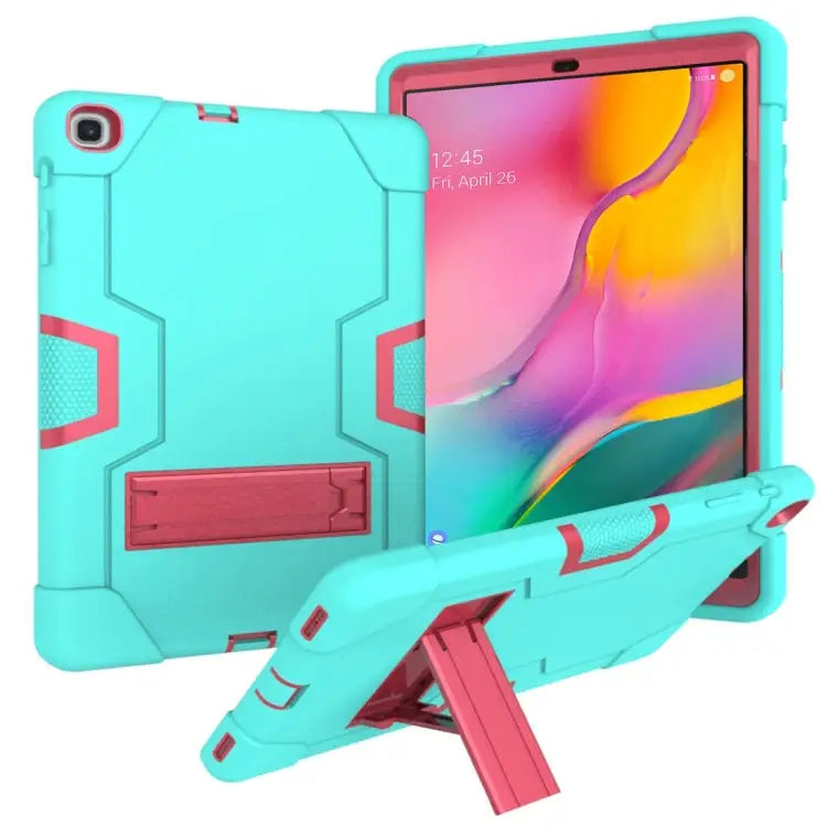 Contrast Color Silicone + PC Combination Case with Holder For Galaxy Tab A 10.1 (2019) T510 For Galaxy Tab S5e T720