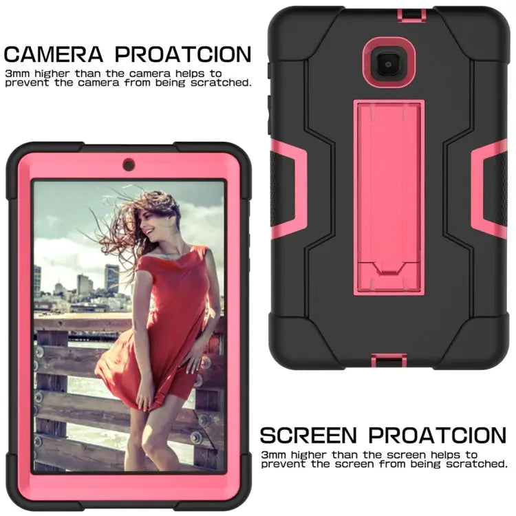 Contrast Color Silicone + PC Combination Case with Holder For Galaxy Tab A 8.0 & S Pen (2019) P200 For Galaxy Tab A 8.0