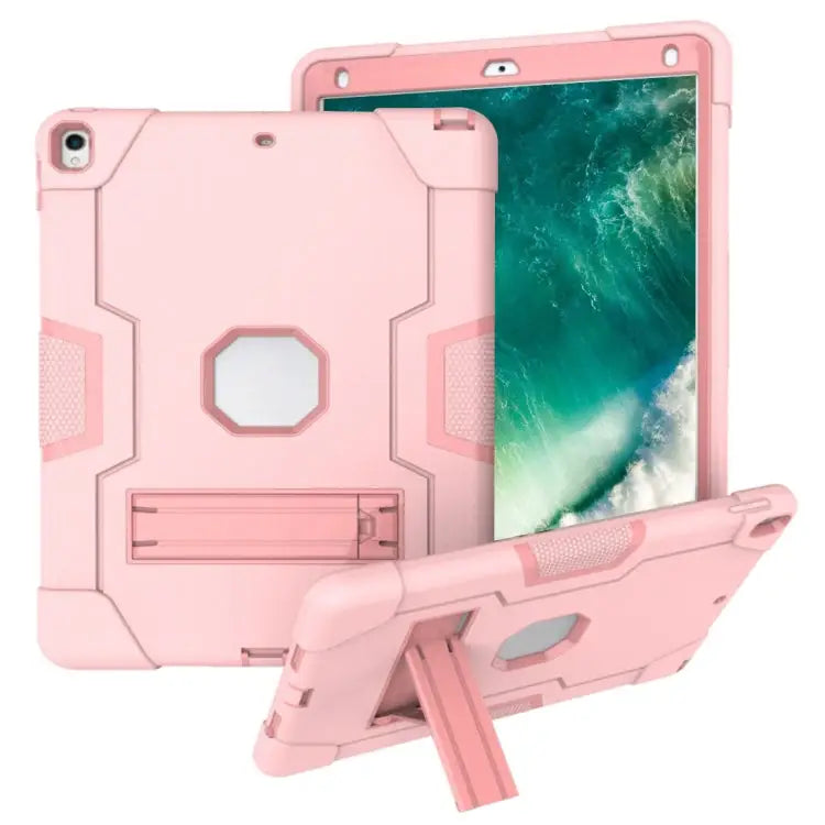 Contrast Color Silicone + PC Combination Case with Holder For Galaxy Tab A 10.5 T590 For Galaxy Tab S4 10.5 T830