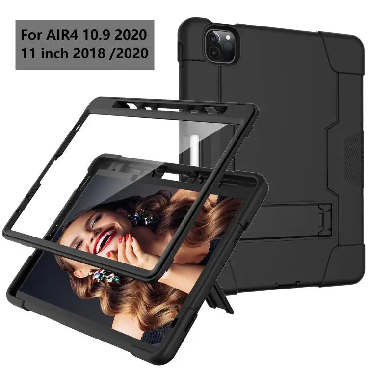 Contrast Color Silicone + PC Combination Case with Holder For Galaxy Tab S5e T720 For iPad 10.2 - Apple Accessories