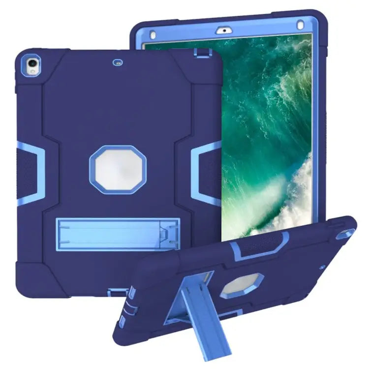 Contrast Color Silicone + PC Combination Case with Holder For Galaxy Tab A 10.5 T590 For Galaxy Tab S4 10.5 T830
