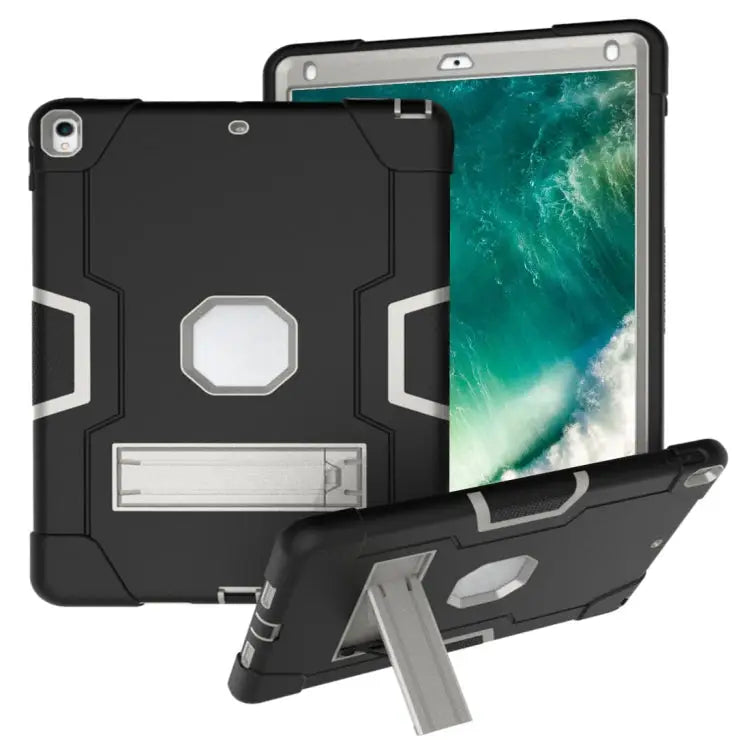 Contrast Color Silicone + PC Combination Case with Holder For Galaxy Tab A 10.5 T590 For Galaxy Tab S4 10.5 T830