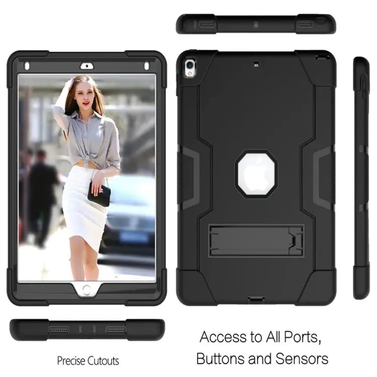 Contrast Color Silicone + PC Combination Case with Holder For Galaxy Tab A 10.5 T590 For Galaxy Tab S4 10.5 T830