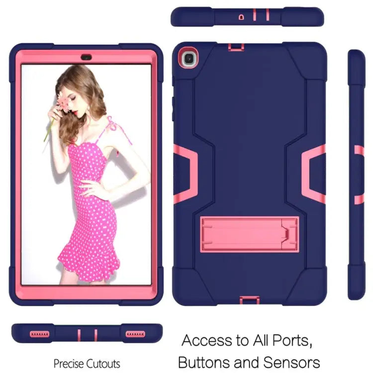 Contrast Color Silicone + PC Combination Case with Holder For Galaxy Tab A 10.1 (2019) T510 For Galaxy Tab S5e T720