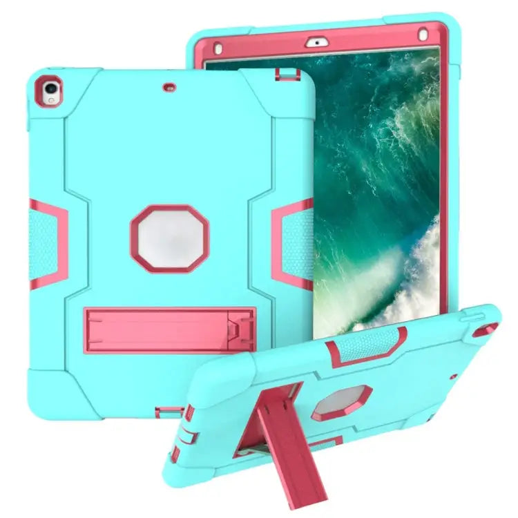 Contrast Color Silicone + PC Combination Case with Holder For Galaxy Tab A 10.5 T590 For Galaxy Tab S4 10.5 T830