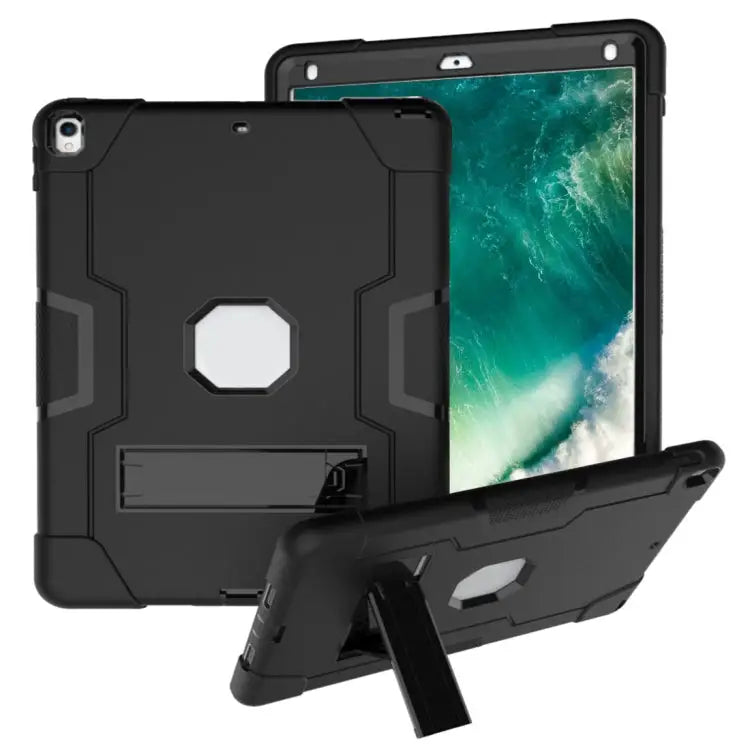 Contrast Color Silicone + PC Combination Case with Holder For Galaxy Tab A 10.5 T590 For Galaxy Tab S4 10.5 T830