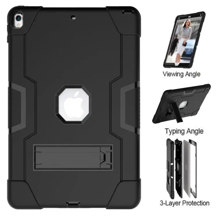 Contrast Color Silicone + PC Combination Case with Holder For Galaxy Tab A 10.5 T590 For Galaxy Tab S4 10.5 T830