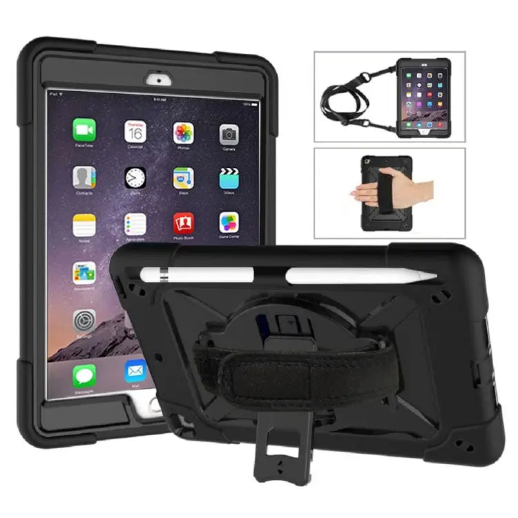 Contrast Color Silicone + PC Combination Case with Holder For iPad mini 3 - For iPad mini 3 / Black - Apple Accessories