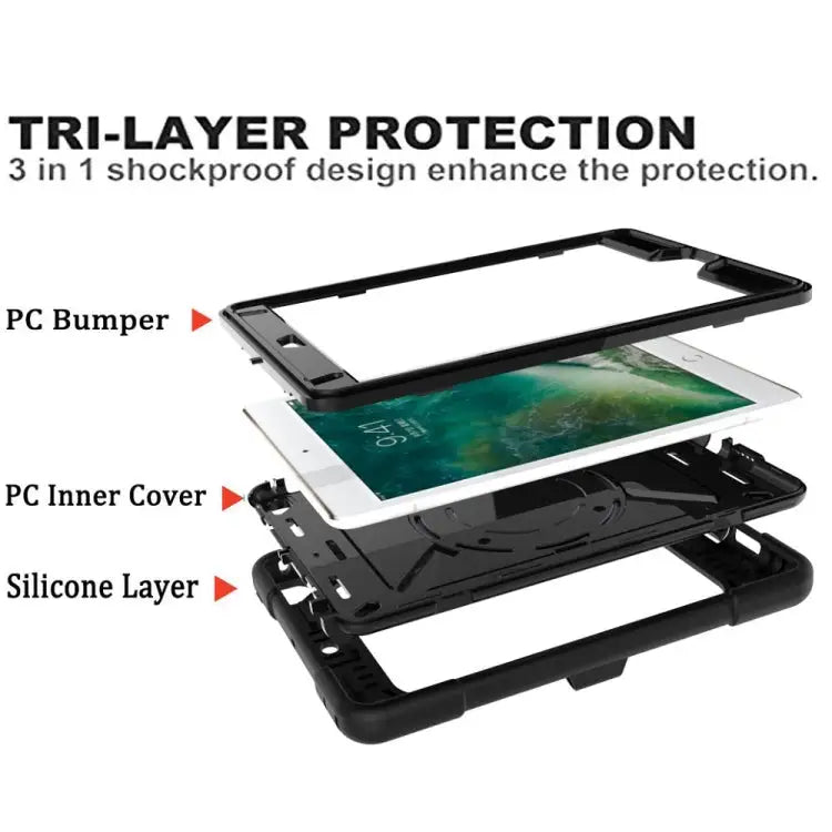 Contrast Color Silicone + PC Combination Case with Holder For iPad mini 3 - Apple Accessories