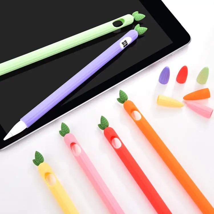 Contrasting Color Mint Leaf Silicone Non-slip Protective Cover For Apple Pencil 1 For Apple Pencil 2 - Apple Accessories