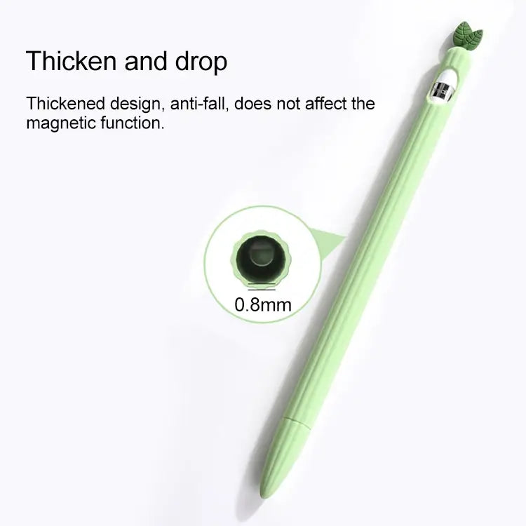 Contrasting Color Mint Leaf Silicone Non-slip Protective Cover For Apple Pencil 1 For Apple Pencil 2 - Apple Accessories