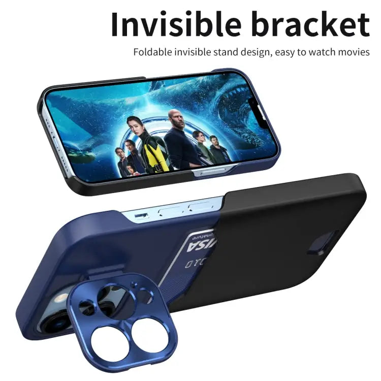 Contrasting Colors Invisible Holder Phone Case