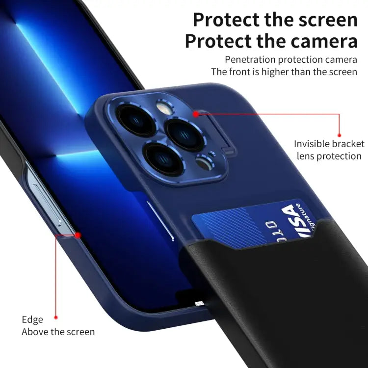 Contrasting Colors Invisible Holder Phone Case