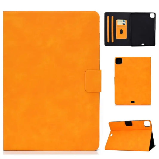 Cowhide Texture Leather Smart Tablet Case For iPad Pro 11 2024 For iPad Air 2022 10.9 - For iPad Pro 11 2024 / Khaki