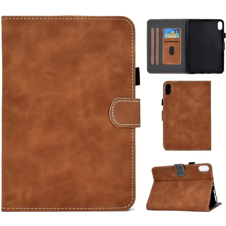 Cowhide Texture Tablet Leather Smart Case For iPad 10th Gen 10.9 2022 - For iPad 10th Gen 10.9 2022 / Brown - Apple