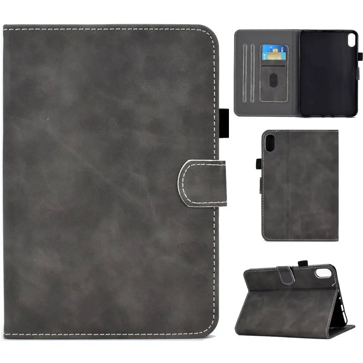 Cowhide Texture Tablet Leather Smart Case For iPad 10th Gen 10.9 2022 - For iPad 10th Gen 10.9 2022 / Grey - Apple