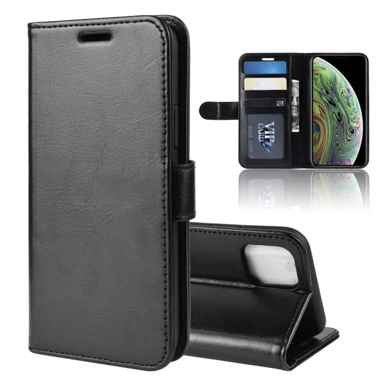 Crazy Horse PU Leather Flip Stand Cell Phone Cover with Wallet for iPhone XI (2019) - Apple Accessories