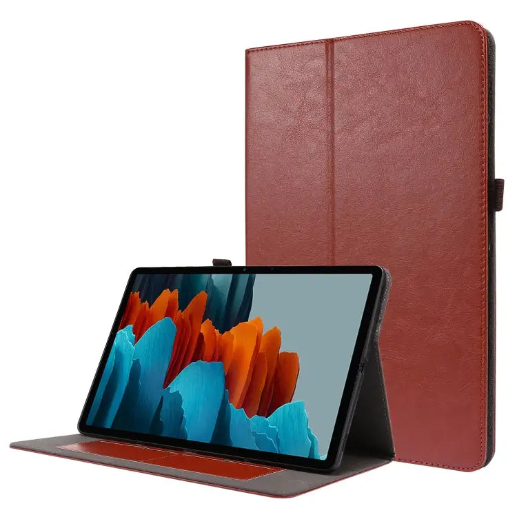 Crazy Horse Texture Horizontal Flip Leather Case with 2-folding Holder & Card Slot For Samsung Galaxy Tab S8+ / Tab S8