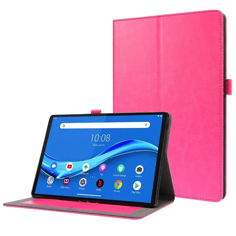 Crazy Horse Texture Horizontal Flip Leather Case with 2-folding Holder & Card Slot For Lenovo Tab M10 For iPad 10.2