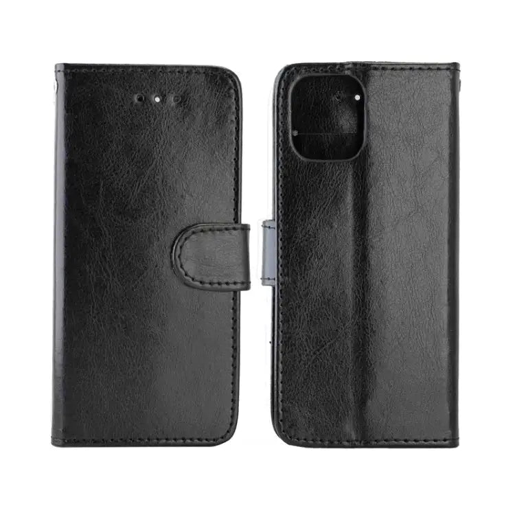 Crazy Horse Texture Leather Horizontal Flip Protective Case with Holder & Card Slots & Wallet & Photo Frame For iPhone