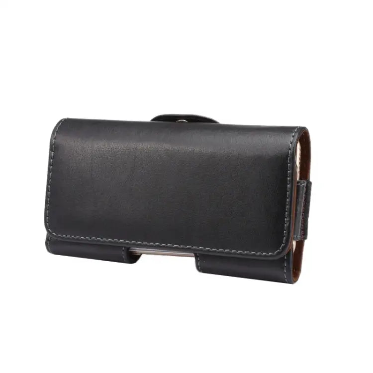 Crazy Horse Texture Vertical Flip Genuine Leather Case / Waist Bag with Back Splint for iPhone 4S / 5 / 5S / 5C - Black