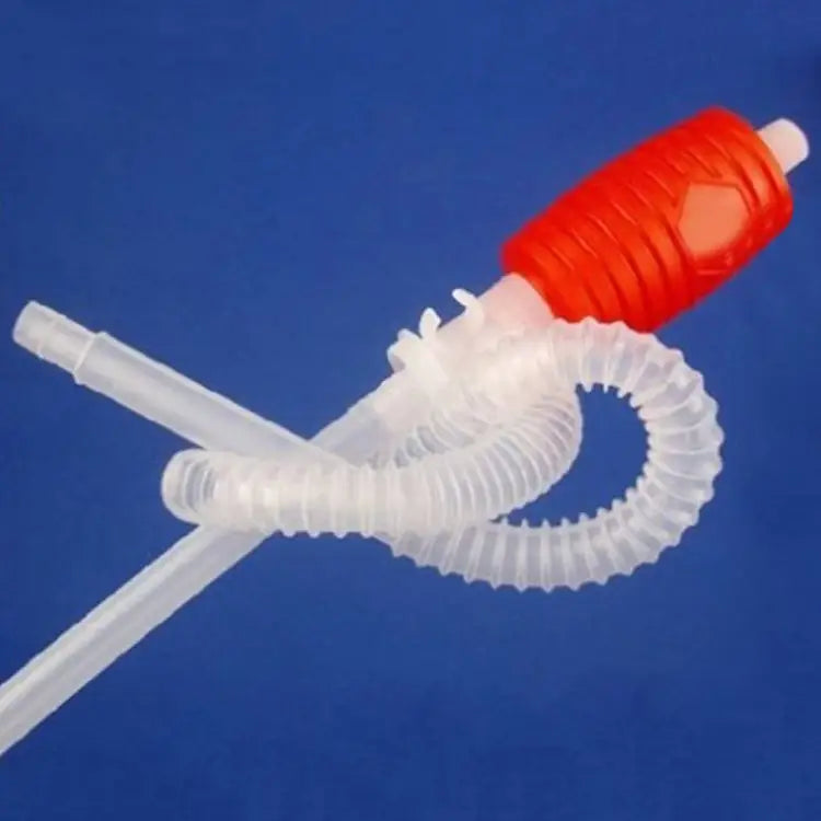 Creative Hand Manual Gas Oil Water Liquid Transfer Pump Siphon Hose for Car Motorcyle Truck Car Liquid Pump Red - Red
