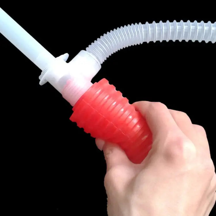 Creative Hand Manual Gas Oil Water Liquid Transfer Pump Siphon Hose for Car Motorcyle Truck Car Liquid Pump Red - Red