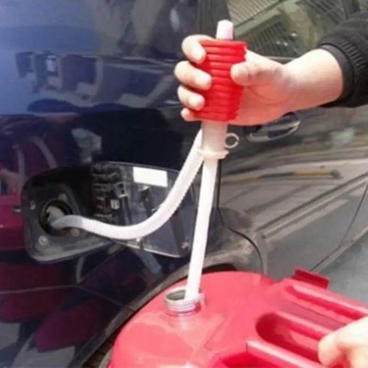 Creative Hand Manual Gas Oil Water Liquid Transfer Pump Siphon Hose for Car Motorcyle Truck Car Liquid Pump Red - Red