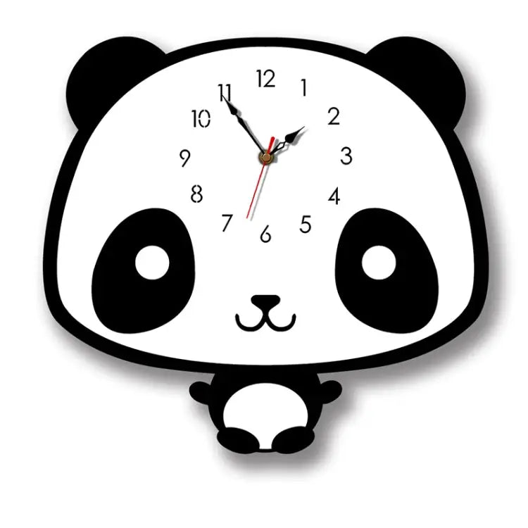 Creative Home Office Bedroom Decoration Panda Swing Acrylic Wall Clock Panda Swing Acrylic Wall Clock - Panda Swing