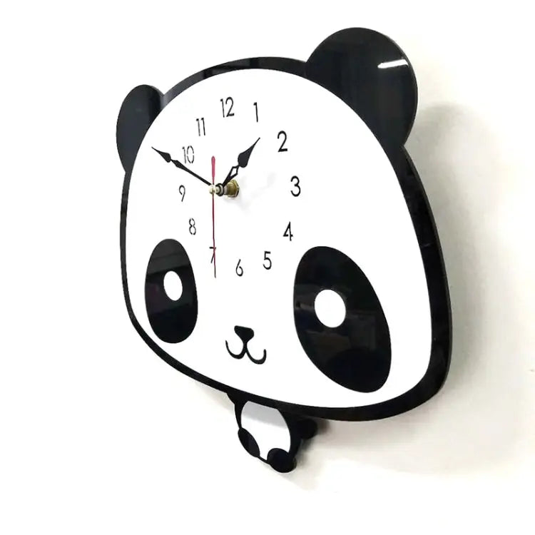 Creative Home Office Bedroom Decoration Panda Swing Acrylic Wall Clock Panda Swing Acrylic Wall Clock - Panda Swing