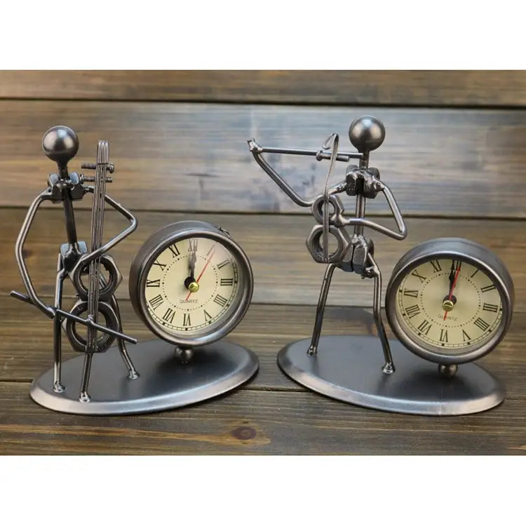 Creative Iron Stainless Steel Small Alarm Clock Retro Personalized Watches and Clocks Boutique Gifts Small Alarm Clock