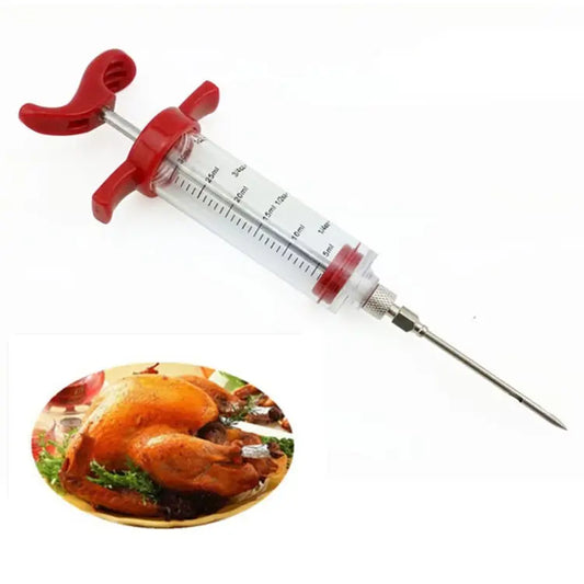 Creative Kitchen Tools Condiment Syringe Turkey Needle Barbecue Sauce Syringes Cooking Tools Plastic Marinade Injector