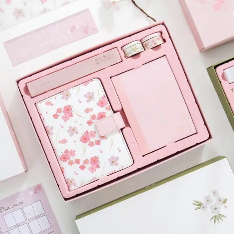 Creative Notebook See Also The Sakura PU Hand Book Suit Gift Notebook School Office Supplies Random Color Delivery PU
