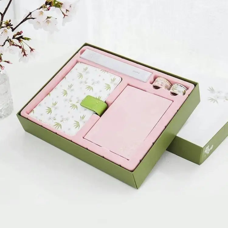 Creative Notebook See Also The Sakura PU Hand Book Suit Gift Notebook School Office Supplies Random Color Delivery PU