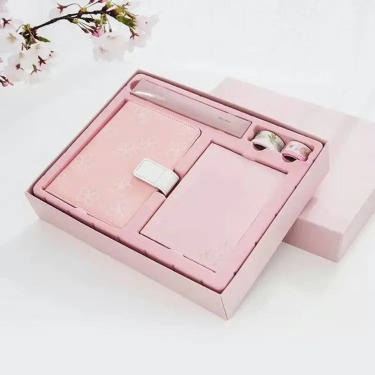 Creative Notebook See Also The Sakura PU Hand Book Suit Gift Notebook School Office Supplies Random Color Delivery PU
